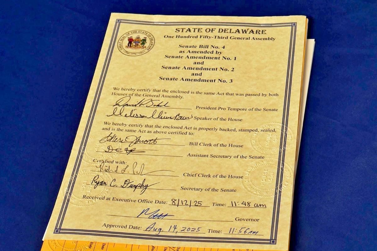 image of signed 153rd General Assembly's SB 4
