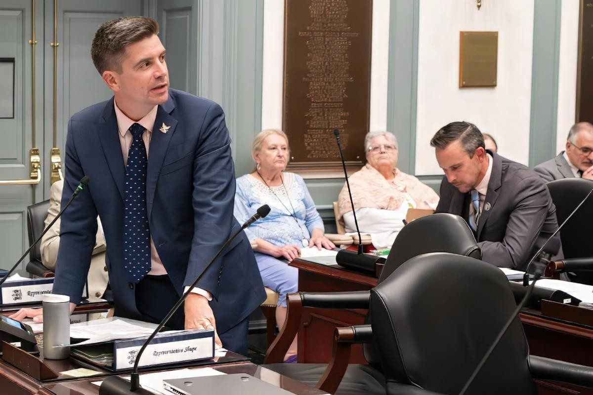 Rep. Bryan Shupe speaking in opposition to the increase in state spending in the state operating budget on the House floor.